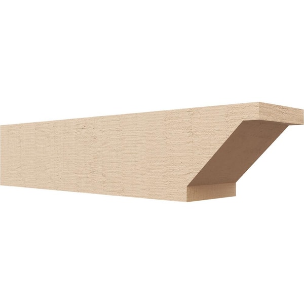 Ekena Millwork 6-in. x 6-in. x 28-in. Burlington Woodgrain, Primed Tan Timberthane Polyurethane Rafter Tail Brace