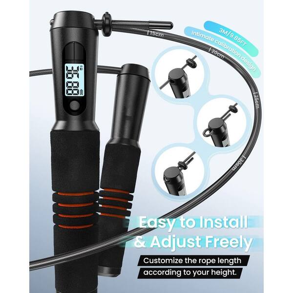Adrinfly Smart Connect Jump Rope with APP Tracking,Tangle-Free