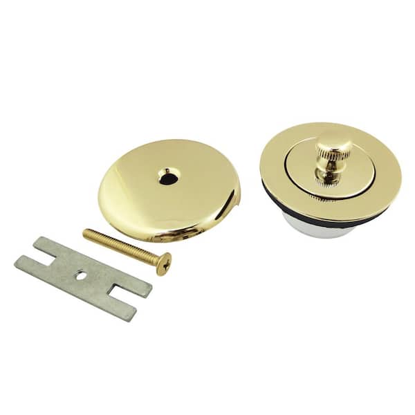 Kingston Brass Lift and Turn Tub Drain Kit, Polished Brass