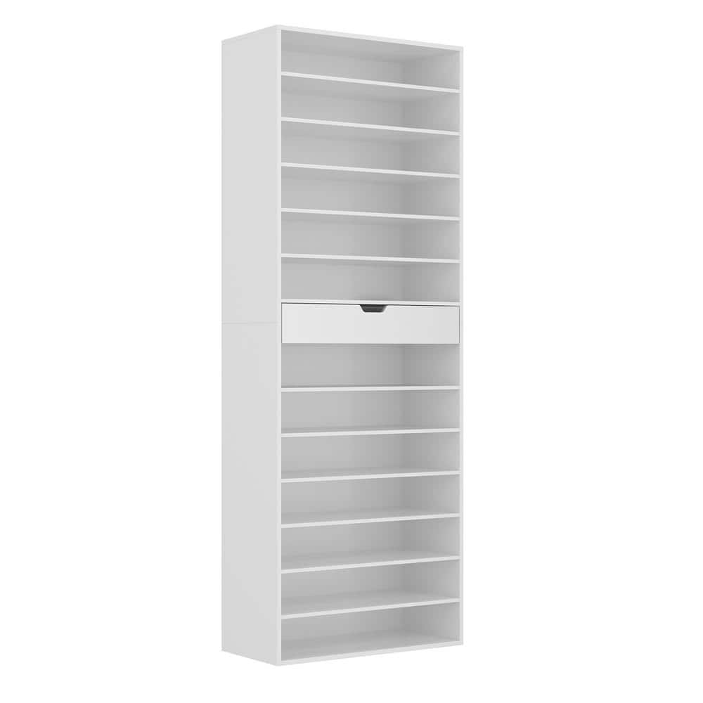 FUFU&GAGA 78 in. H 39-Pair 13-Tier White Shoe Rack Shoe Organizer