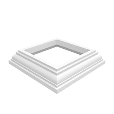 4 in. x 4 in. White New England Base Trim