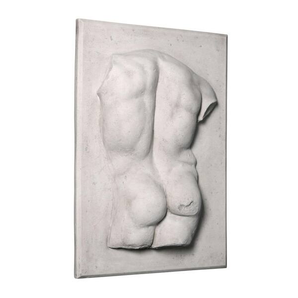 Design Toscano 33 in. x 22 in. Proper Back Classic Greek Torso Wall Sculpture
