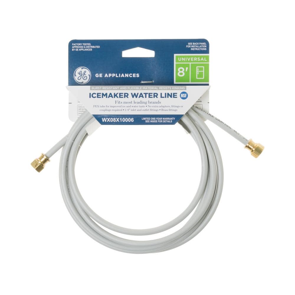 GE Universal 8 ft. Ice Maker Water Supply Line WX08X10006 - The Home Depot