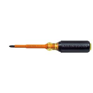 #2 4 in. Round Shank Insulated Phillips Head Screwdriver with Cushion Grip Handle