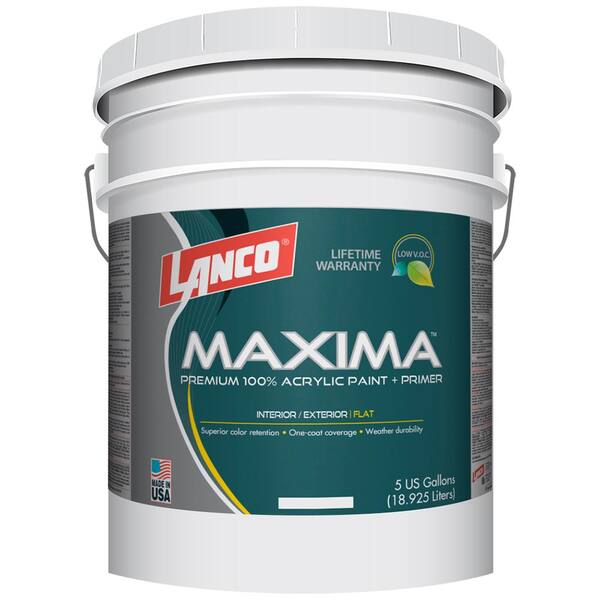 Lanco 5 gal. White and Pastel Base Maxima 2in1 Flat Lanco 5 gal. White and Pastel Base Maxima 2in1 Flat
