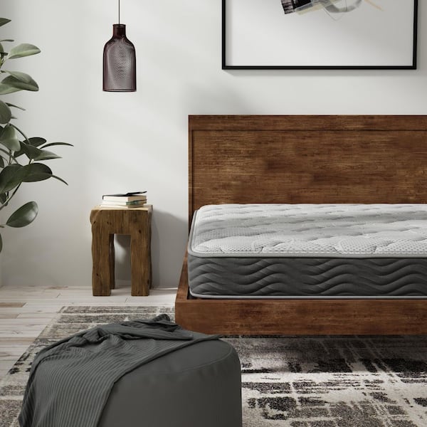 Omne Sleep 8 in. Firm Full Hybrid Mattress – Pocketed Coil Support, Breathable Knit Cover, Bed-in-a-Box