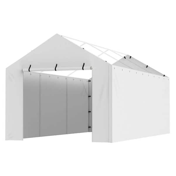 Heavy-Duty 10 x 20 ft. Canopy Side Wall, Waterproof UV Proof Shelter Cover with Bungees with Bungees (No Frame/Top)