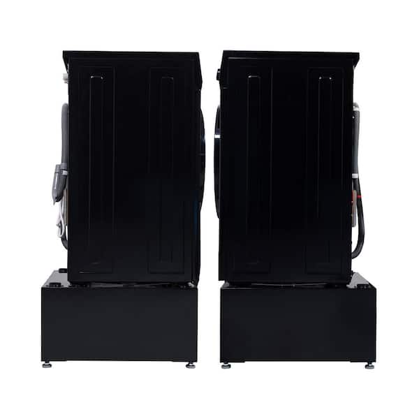 1.62 cu. ft. 110-Volt Condensing Sani Combo Washer Dryer Combo 0 Clearance in Black with Pedestal