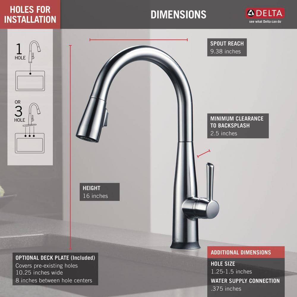 Arctic Stainless Steel Modern Pull-Down Kitchen Faucet with Voice Control
