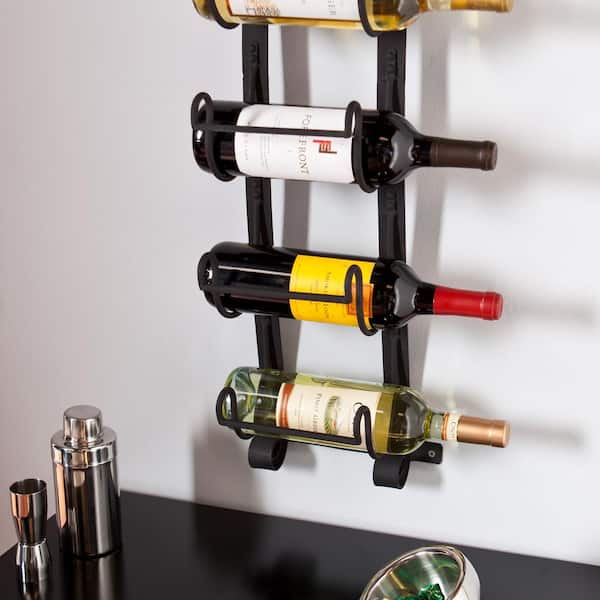 Southern Enterprises Aurinda Wall Mount 5-Bottle Wine Rack in