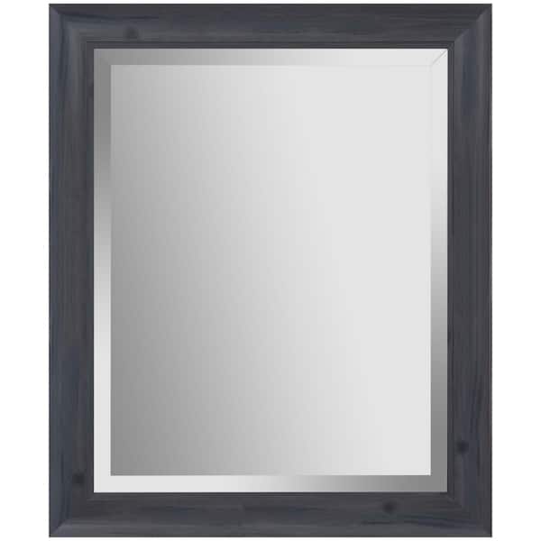 Pinnacle Medium Rectangle Gray Beveled Glass Mirror (35.4 in. H x 29.4 in. W)