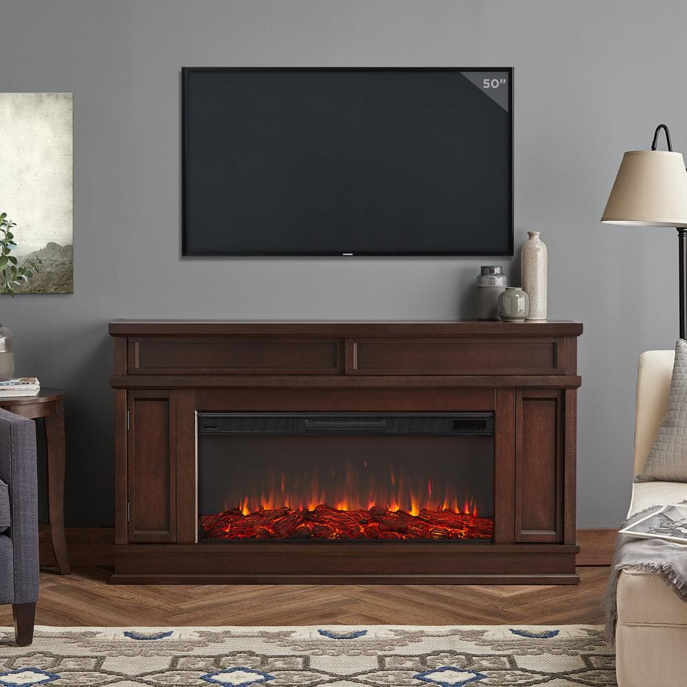 【ファイヤー】 dark-walnut-real-flame-