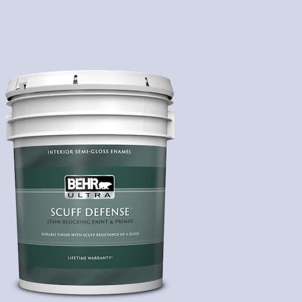 BEHR ULTRA 5 gal. #T12-17 Violet Water Extra Durable Semi-Gloss Enamel Interior Paint & Primer