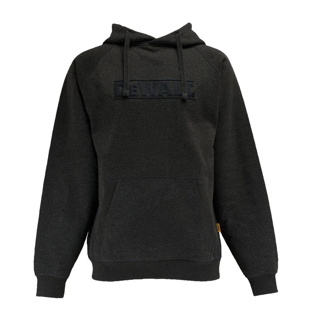 DEWALT Weatherford Men's Large Charcoal Cotton/Poly Hoodie Sweatshirt with Front Pocket and Logo