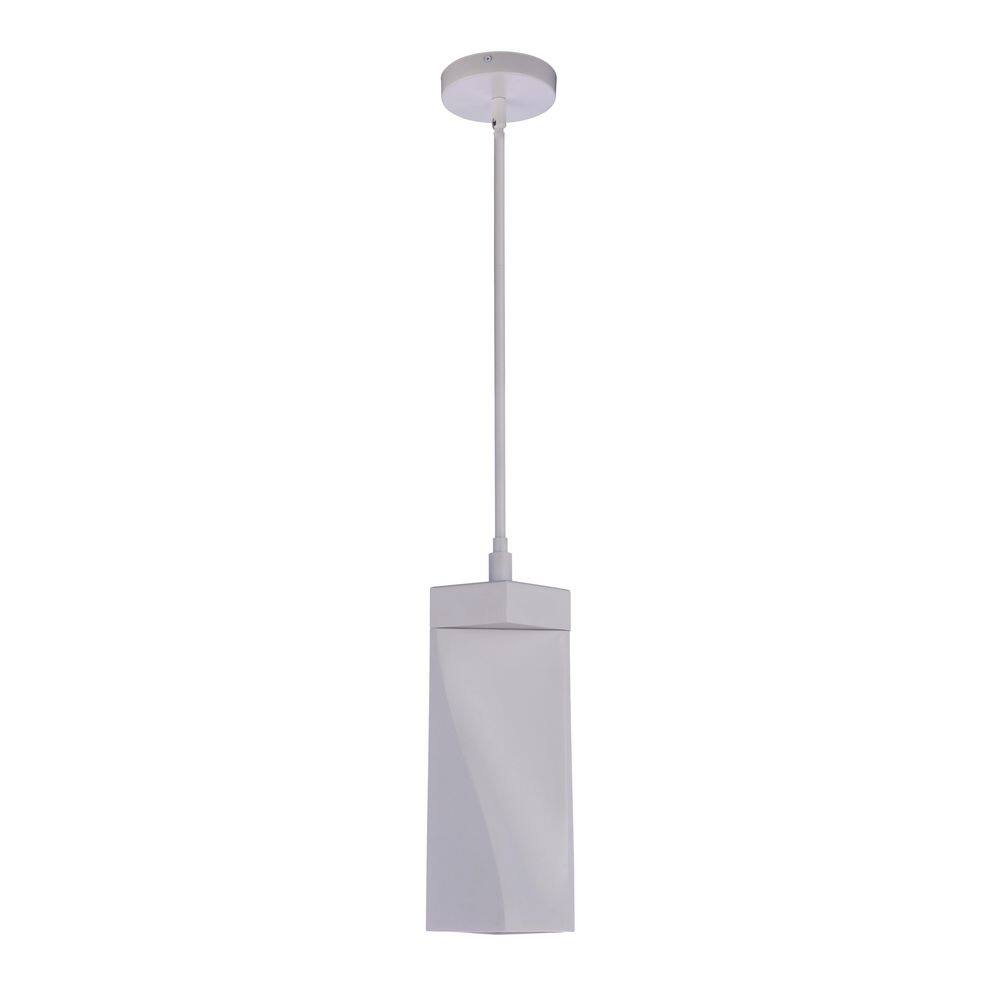 Drama 7 Watt 1 Light Matte White Finish Statement Integrated LED Indoor/Outdoor Mini Pendant Light with Iron Shade price history on PriceWatchPro
