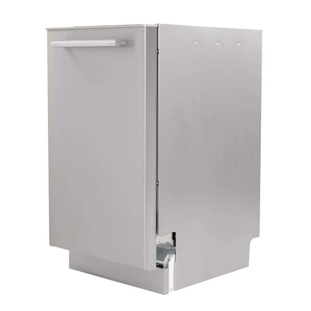 Avanti 18-Inch Silver Stainless Steel Built-In Dishwasher