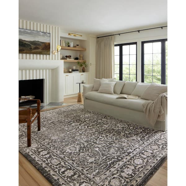 Odette Charcoal/Silver 2 ft. - 7 in. x 8 ft. Oriental Runner Area Rug
