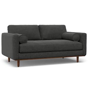 Baxton Studio Milena 93.3 in. Royal Blue Velvet 3-Seater Tuxedo Sofa with  Gold Base 152-9266-HD - The Home Depot