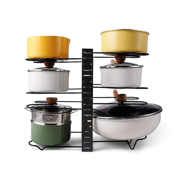 Adjustable pot rack, kitchen rack, and storage rack, kitchen organization and storage