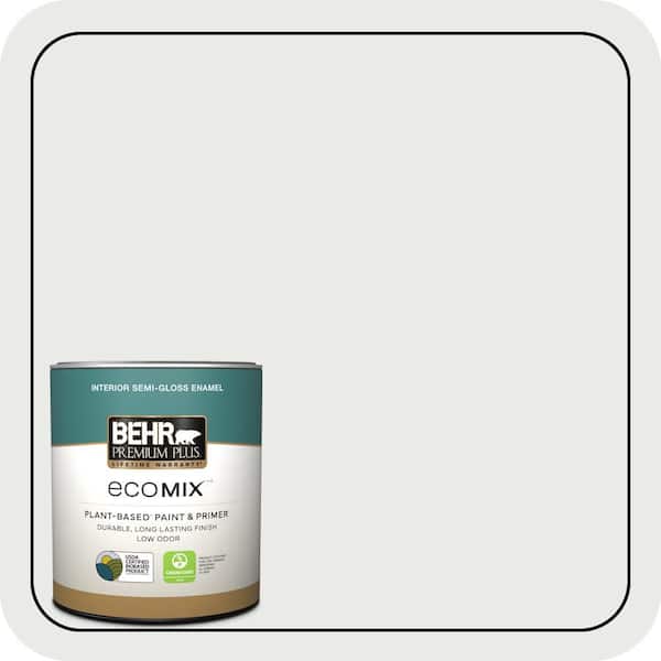 1 qt. #52 White Semi-Gloss Enamel EcoMix Plant-Based Interior Paint & Primer