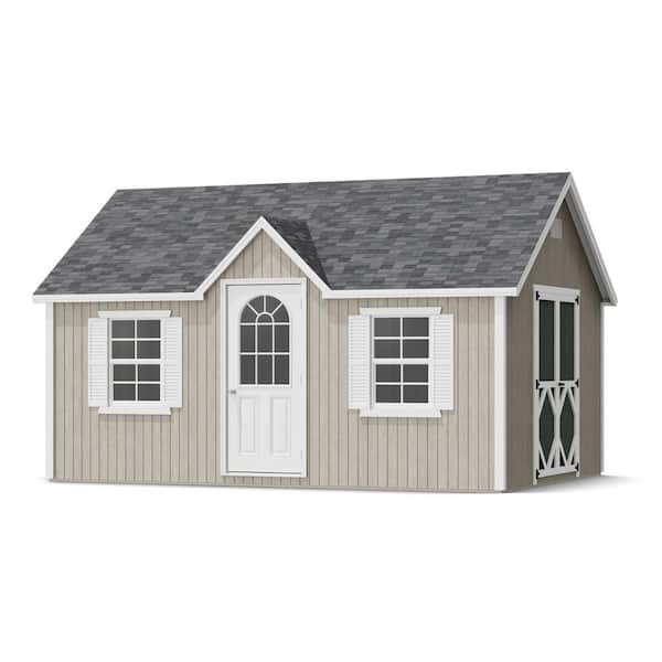 Classic Cottage 12 ft. x 16 ft. Outdoor Wood Storage Shed Panelized Kit with Operable Windows and Floor (192 sq. ft. )