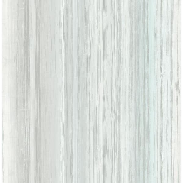 Seabrook Designs Stripe Metallic Silver and Ice Blue Paper Strippable Roll (Covers 56.05 sq. ft.)