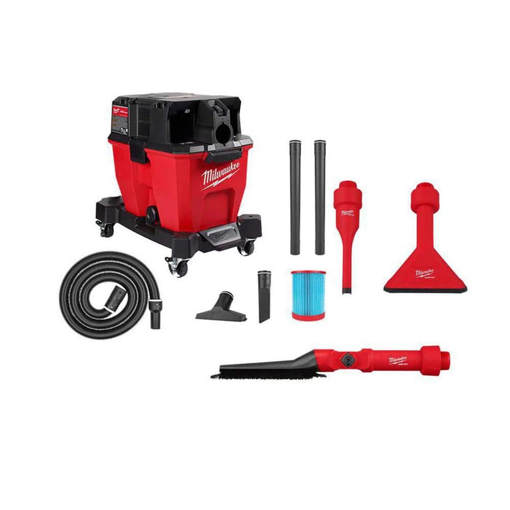 M18 FUEL 9 Gal. Cordless Dual-Battery Wet/Dry Shop Vacuum w/AIR-TIP 1-1/4 in. - 2-1/2 in. Brush, Crevice and Nozzle Kit price history on PriceWatchPro