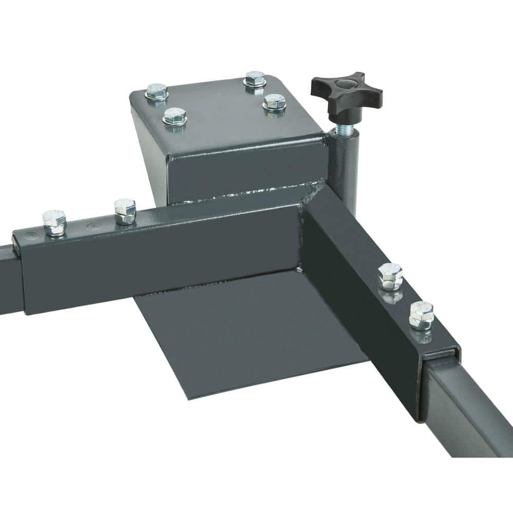 Heavy-Duty Adjustable Black Steel Mobile Base with Casters