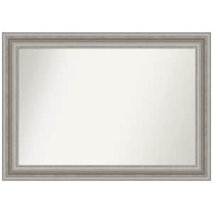 Parlor Silver 41.5 in. W x 29.5 in. H Non-Beveled Bathroom Wall Mirror in Silver