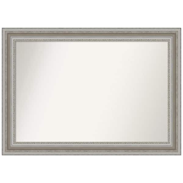Amanti Art Parlor Silver 41.5 in. W x 29.5 in. H Non-Beveled Bathroom Wall Mirror in Silver