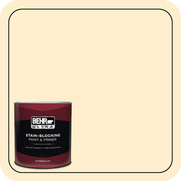 BEHR ULTRA 1 qt. #360A-2 Morning Sunlight Flat Exterior Paint & Primer