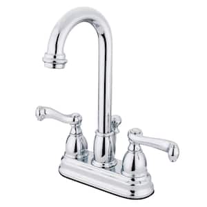 Royale 4 in. Centerset 2-Handle Bathroom Faucet with Plastic Pop-Up in Polished Chrome