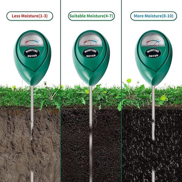 Reviews for Soil Moisture Meter, Plant Moisture Monitor for Garden, Lawn,  Farm, Indoor and Outdoor, Green, No Battery Required | Pg 1 - The Home Depot