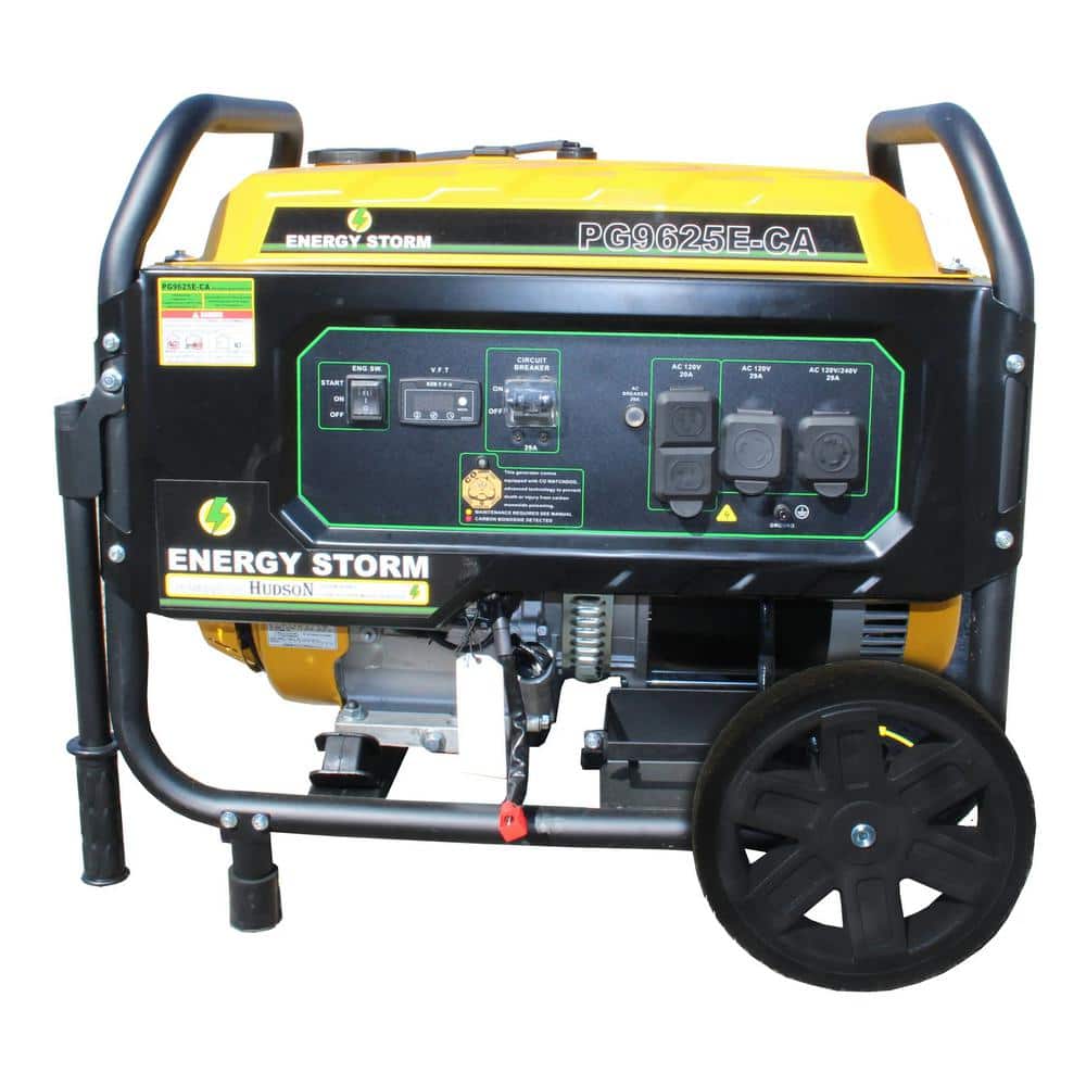 LIFAN 9,600/7,700-Watt Electric, Recoil Start Gasoline Powered Portable Generator with CO Sensor and Auto Shutoff -  PG9625E-CA