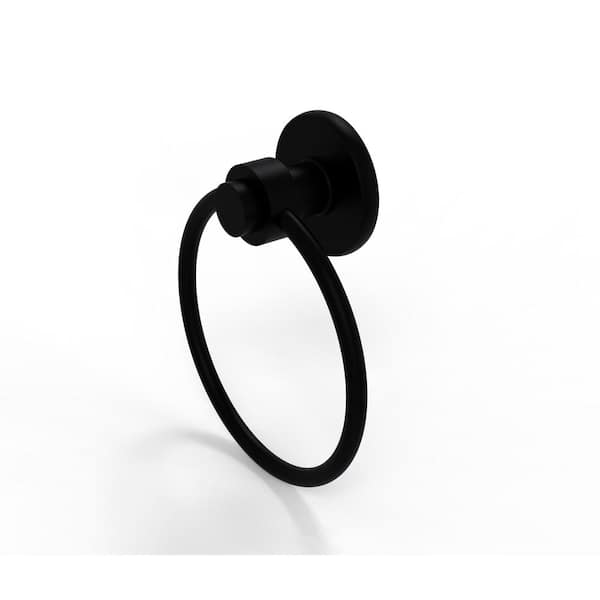 Allied Brass Mercury Collection Towel Ring in Matte Black