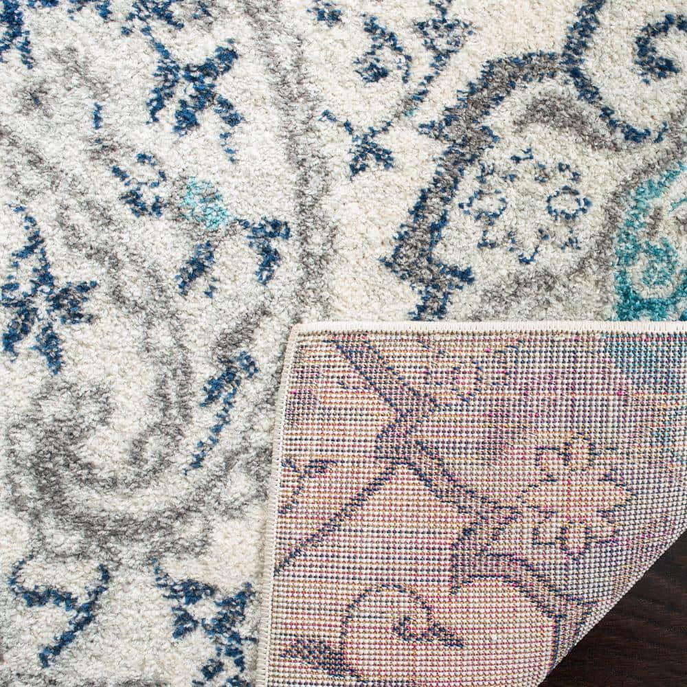 Elegant Madison 2'3" x 6' Runner Rug in Cream and Light Grey