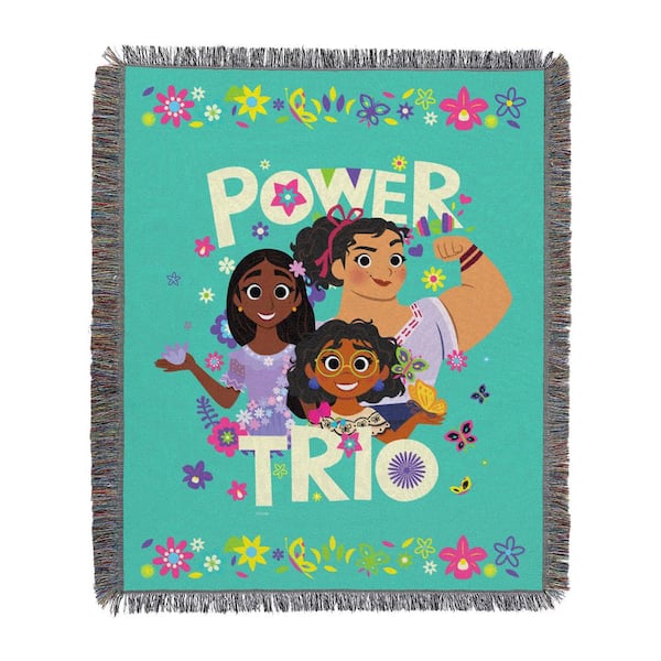 THE NORTHWEST GROUP Disney's Encanto Woven Tapestry Throw Blanket Power Trio