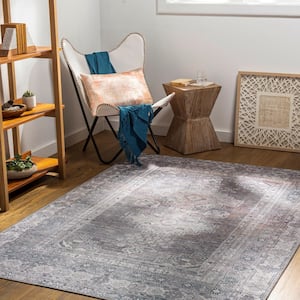 Rugs.com Maahru Collection Washable Rug Entryways Kitchens 3 Ft Square Beige Low-Pile Rug Perfect for Living Rooms