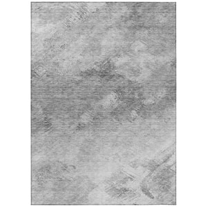 Chantille ACN590 Silver 8 ft. x 10 ft. Machine Washable Indoor/Outdoor Geometric Area Rug