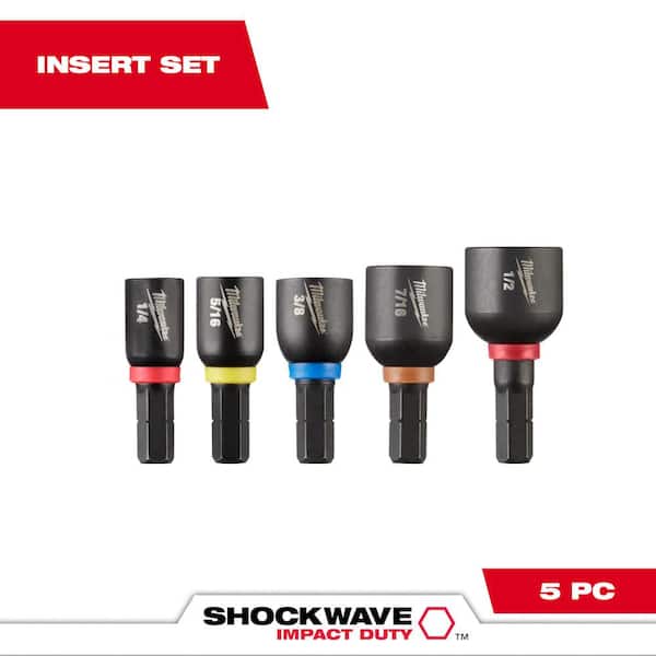 Milwaukee SHOCKWAVE Impact Duty Alloy Steel Magnetic Insert Nut Driver (5-Piece)
