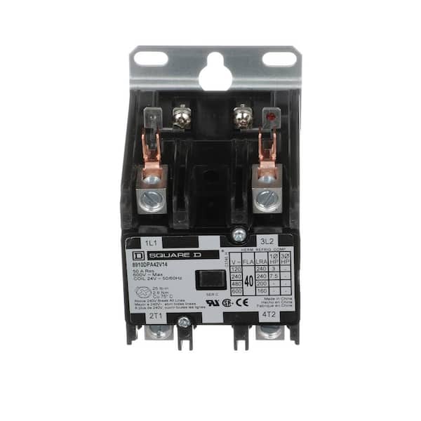 Square D 40 Amp 24-Volt AC 2 Pole Open Definite Purpose Contactor (20-Pack)