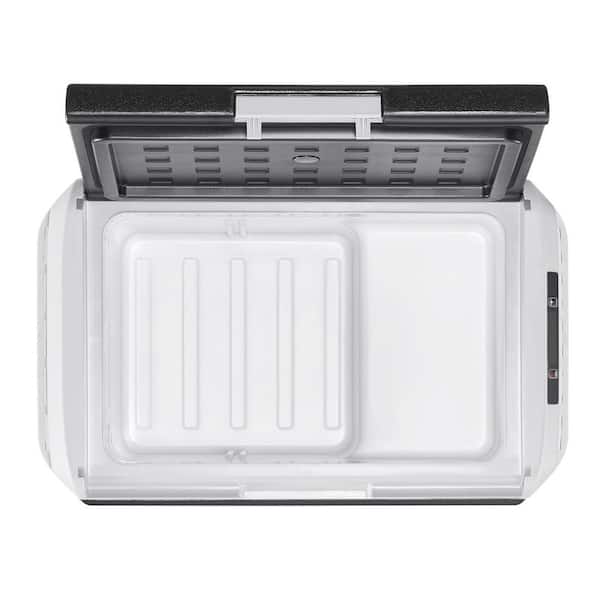 Portable Car Refrigerator, 26.4 cu. ft. Single Zone Portable Freezer, 12 Volt Car Outdoor Refrigerator Fridge, in Black