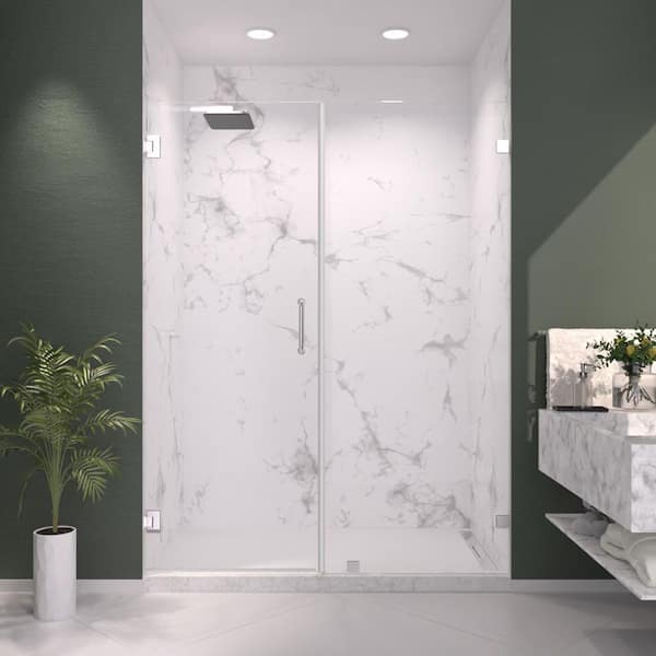 Kobiworks Nirvana 58 in. W x 76 in. H Frameless Pivot Hinged