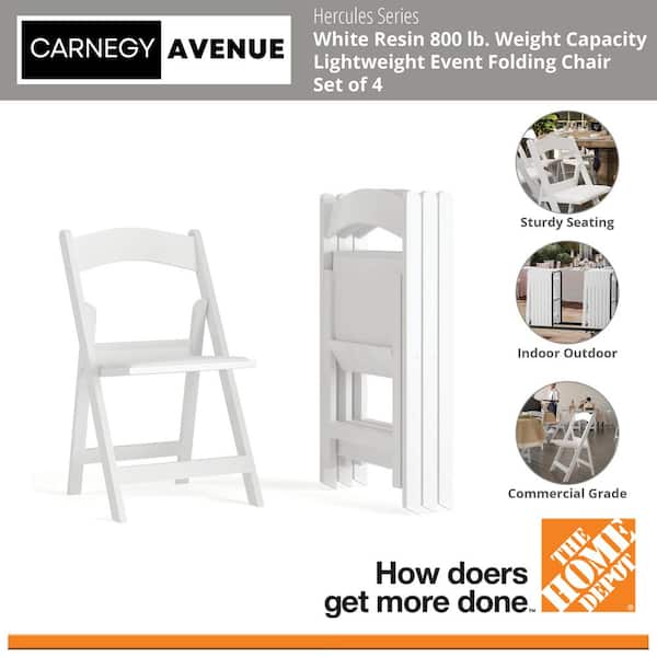 Carnegy Avenue Hercules White Resin 800 Weight Capacity