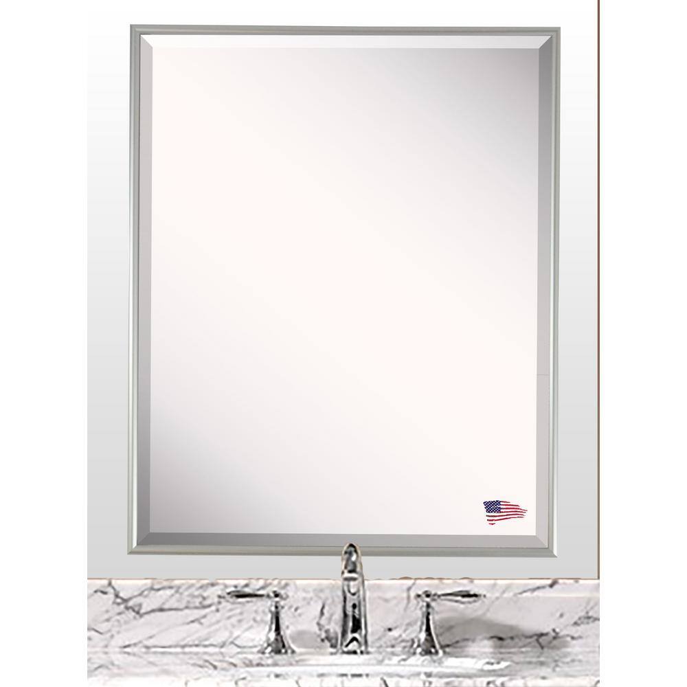 34 in. W x 40 in. H Framed Rectangular Beveled Edge Bathroom Vanity Mirror 