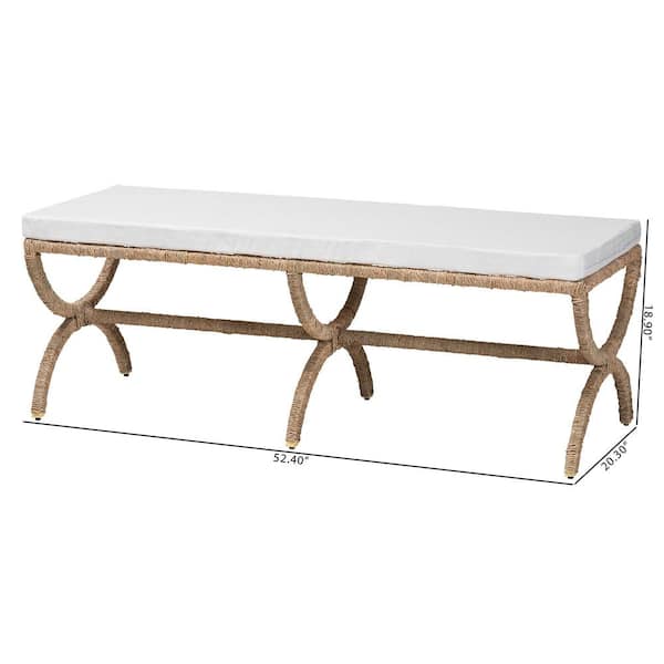 Seagrass Accent Bench