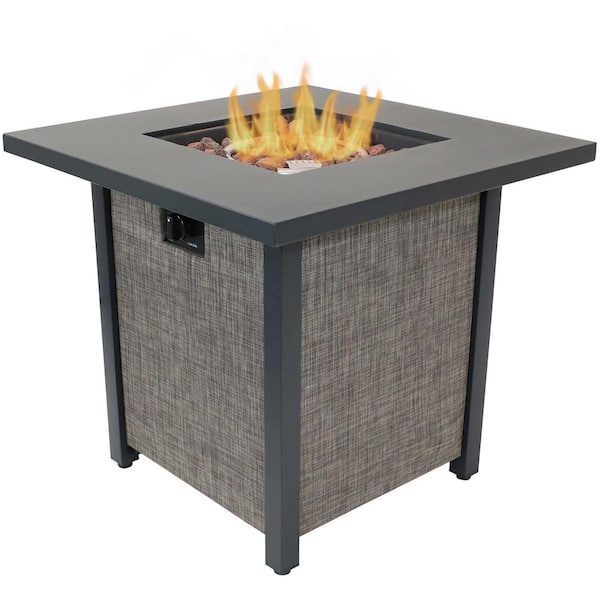 Sunnydaze Kleifar Outdoor Propane Gas Fire Pit- 25.25 Inches Tall
