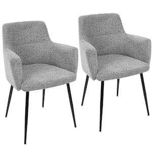 Andrew Contemporary Grey Dining/Accent Chair (Set of 2)