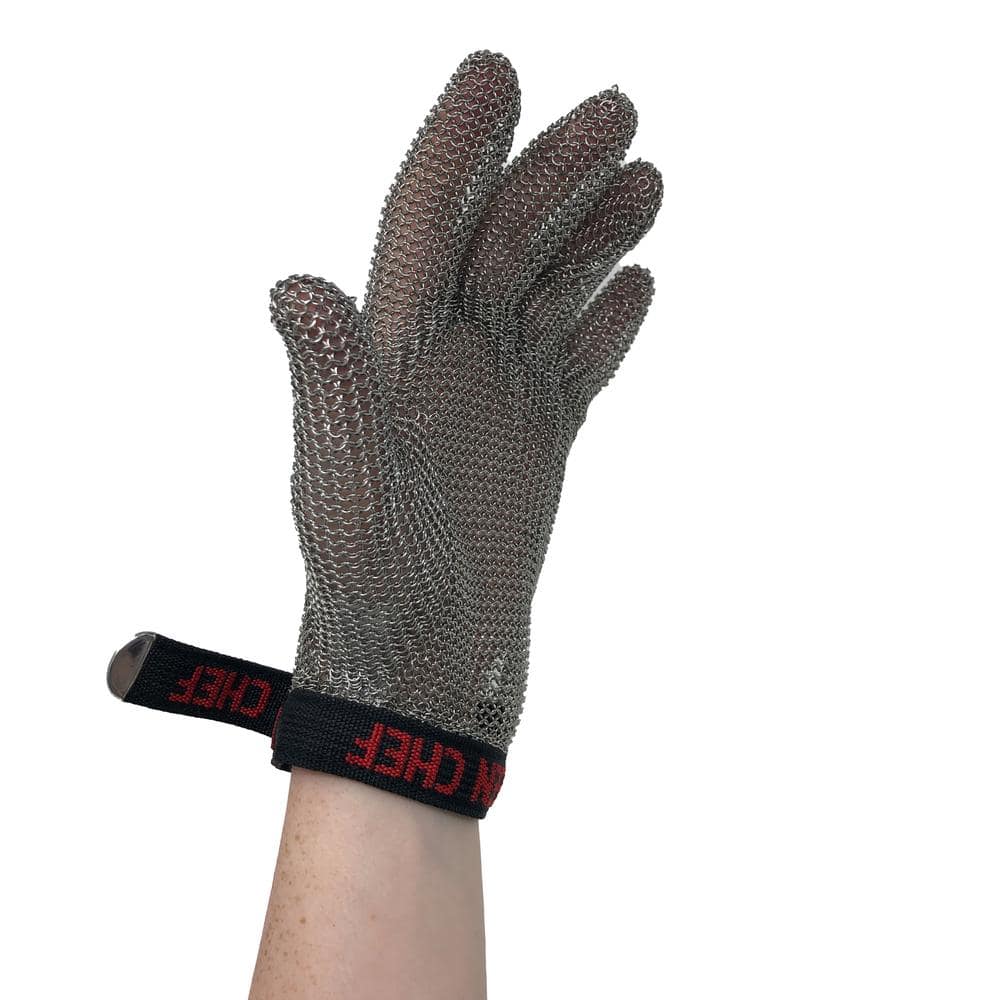 Extra Large, Other, Reusable Stainless Steel, Cut Resistant Food Preparation Gloves, 9 in., Silver, (2-Pack) price history on PriceWatchPro
