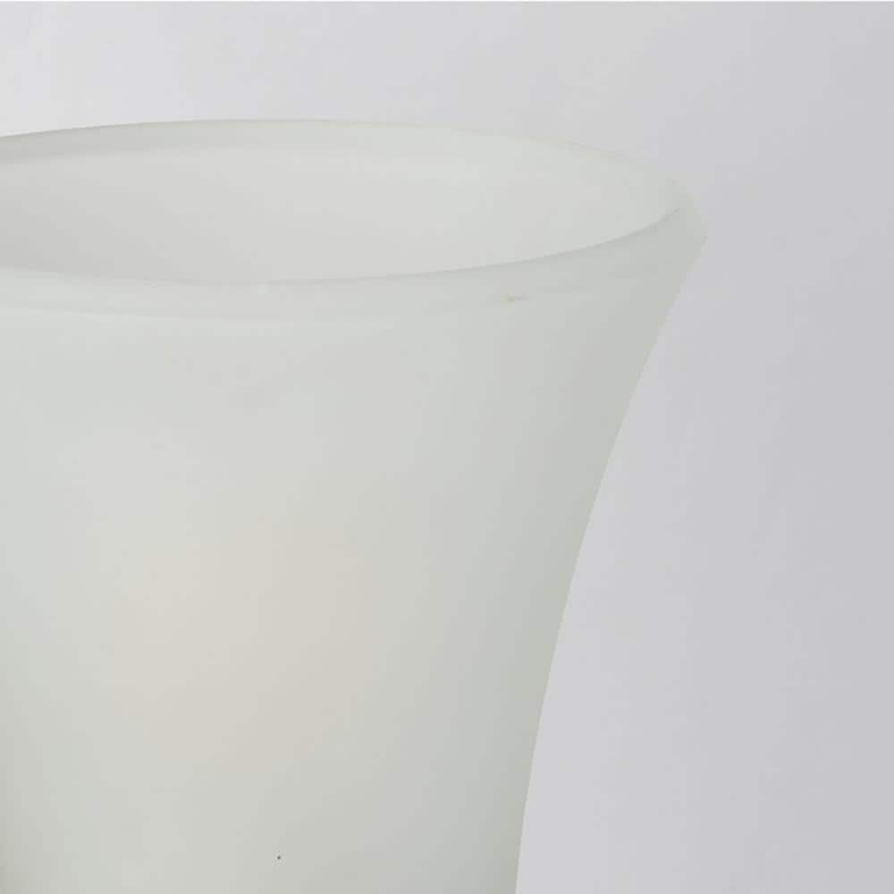 Classic Brushed Nickel 5-Light Bath Vanity with Etched Glass Shades